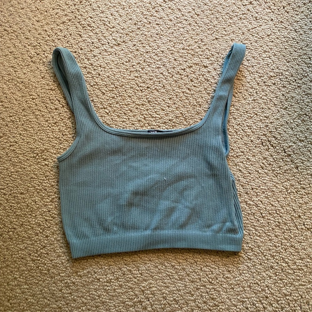 zara crop tank